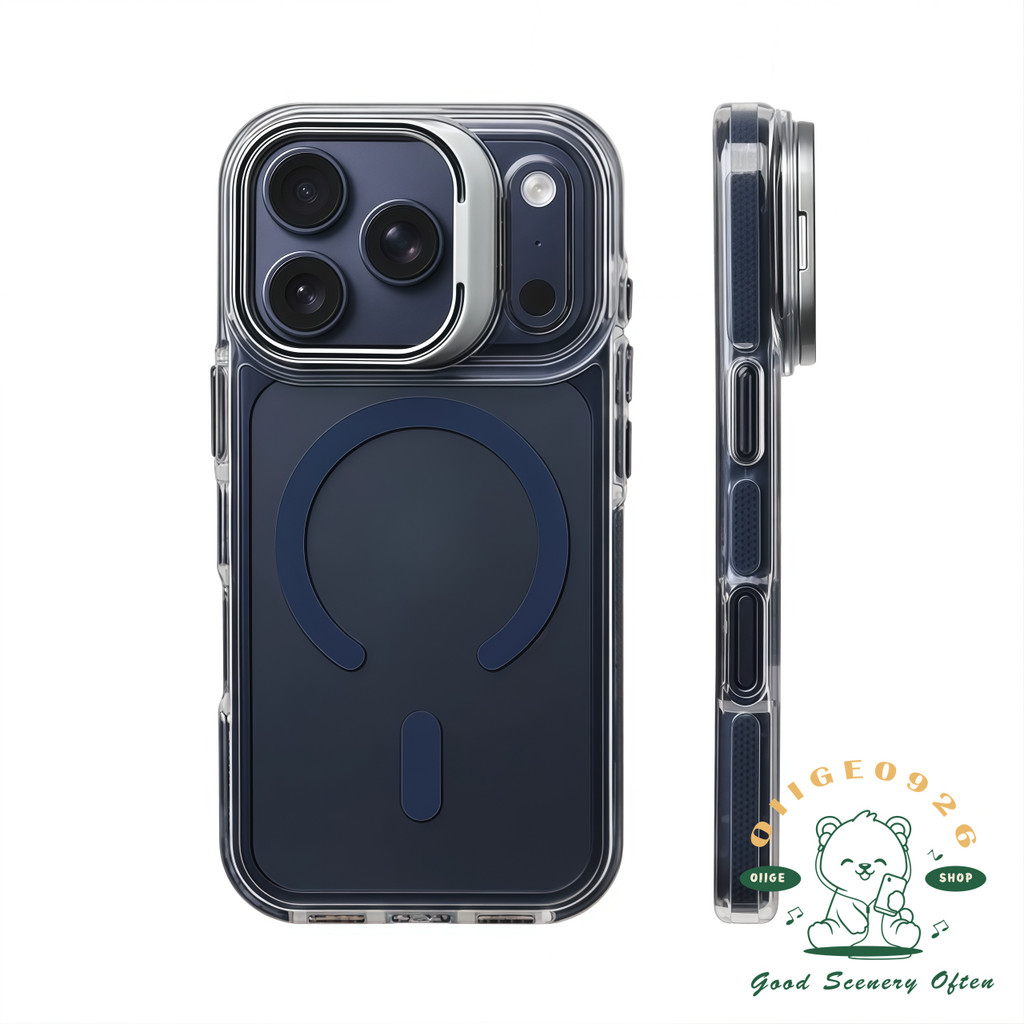 น้ําแข็งคริสตัลแม่เหล็กของถุงลมนิรภัยยึดเคสโทรศัพท์Iphone17 Pro Max 16 15 14 13 12ปลอกสําหรับเคสIPhoneซิลิโคนเปลือกนุ่มTPU + PCกันกระแทก