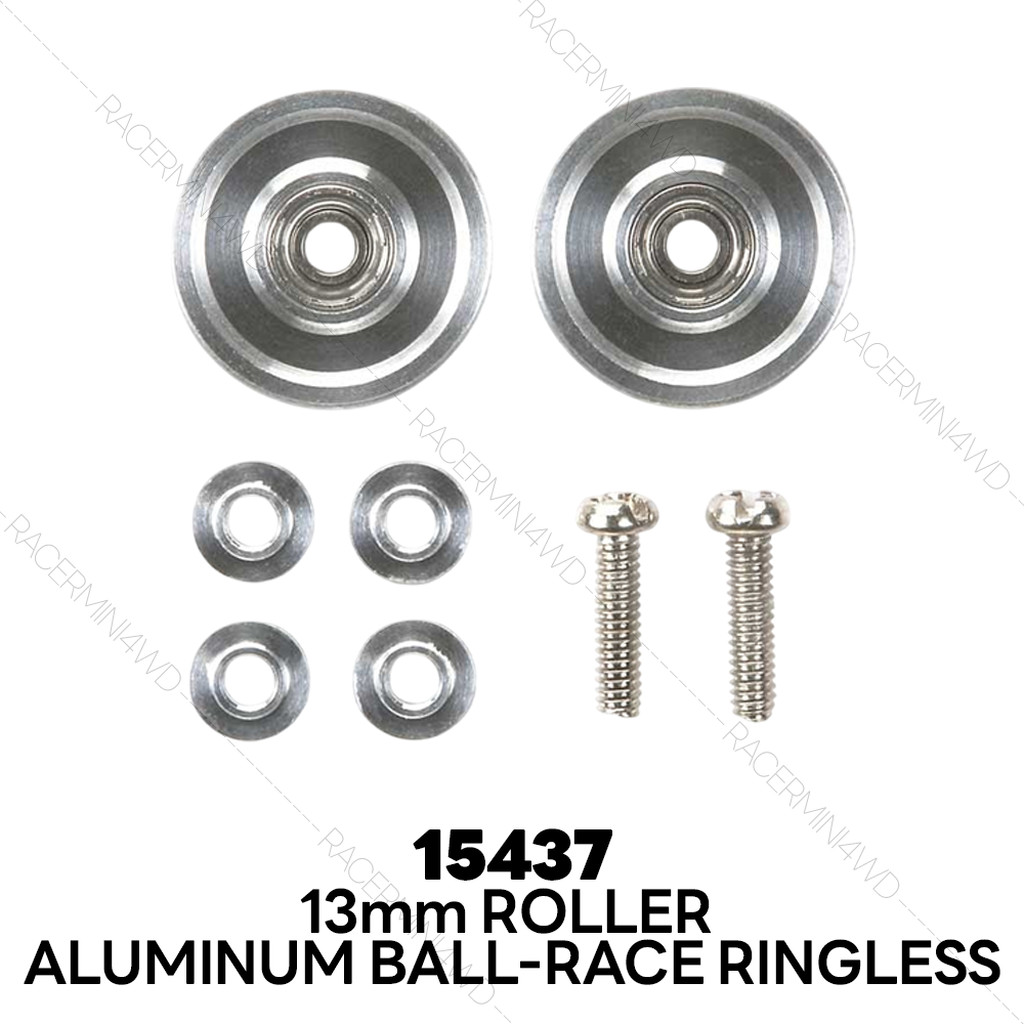 TAMIYA 15437 13mm Aluminum Ball-Race Rollers (Ringless)