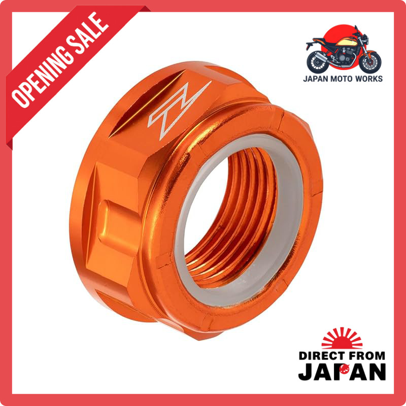 ZETA RACING Axle Nut Rear M20×P1.5-30 H13L Orange for YZ125 '99-25, YZ250 '99-25, 125EXC '99-16, 250