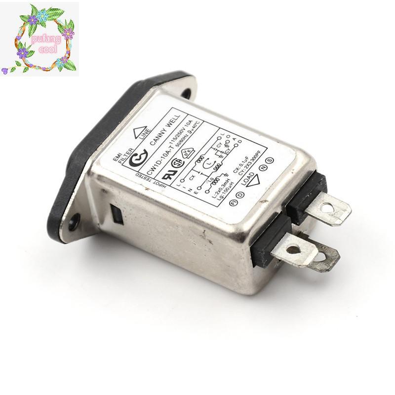 PUCOOL 1PCS EMI RFI กรอง AC 250V 10A CW1D-10A-T Suppressor Power Line ตัวกรองเสียงรบกวน
0
0
0
0
0 ว
