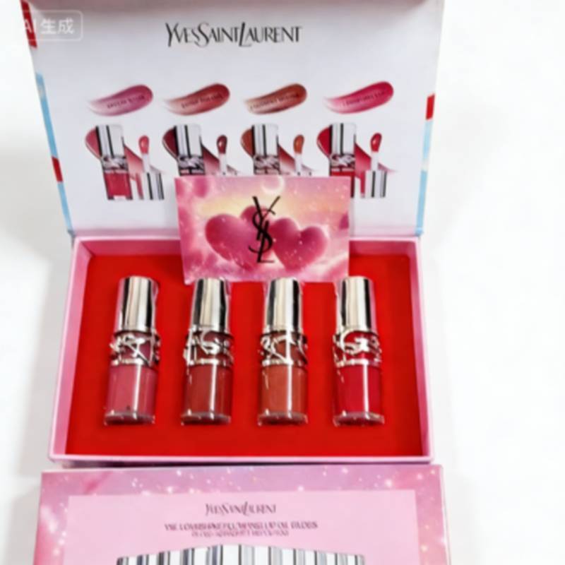 A9999-Lip Jelly Hydrating Moisturizing Lip Glaze Lip Gloss ลิปสติกสี่ชิ้นของขวัญวันเกิดสําหรับแฟน 4 