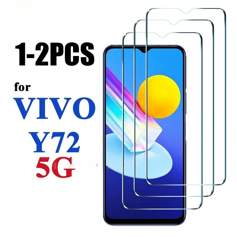 1-2 ชิ้นสีดําขอบผ้าไหมป้องกันหน้าจอสําหรับ vivo T1 T1x Snapdragon 680 778G Pro อินเดีย 4G 5G คลุมทั้