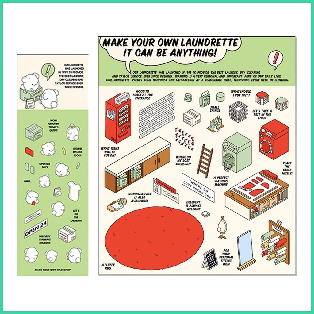 3D สติกเกอร์ฉาก House Decal หนังสือตกแต่ง Make Your Own Room ฉากสติกเกอร์สําหรับชายหญิงเยาวชนวัยรุ่น