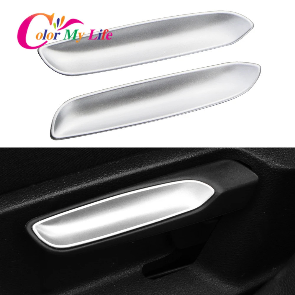 Color My Life 2Pcs/Set ABS Car Seat Adjustment Knob Cover Trim for Volkswagen VW Golf 7 MK7 LHD 2013