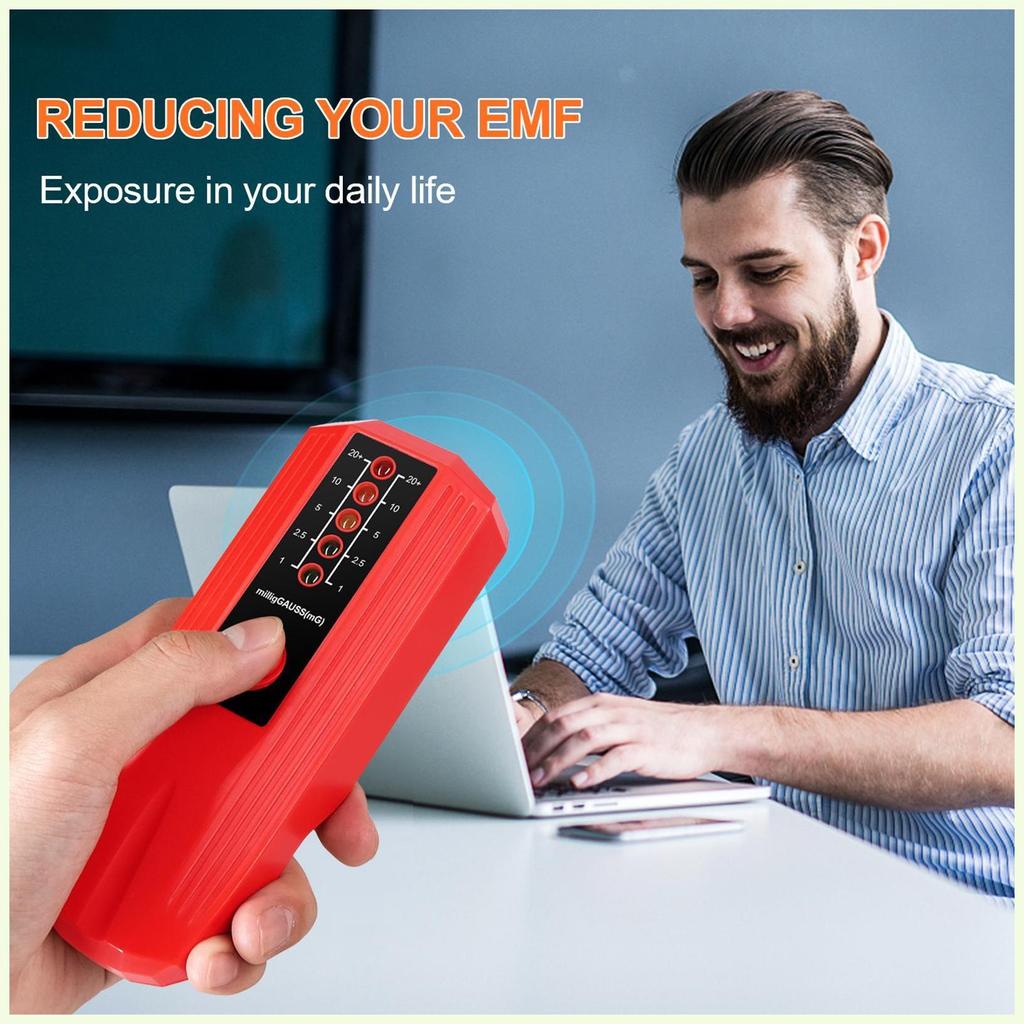 EMF Reader เครื่องตรวจจับรังสีแม่เหล็กไฟฟ้าแบบดิจิตอล Handheld Digital LCD EMF Reader Tester สําหรับ