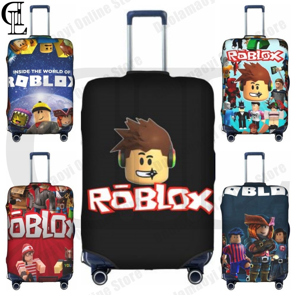 Roblox ผ้าคลุมกระเป๋าเดินทางแบบล้างทําความสะอาดได้ผ้าคลุมกระเป๋าเดินทางป้องกันรอยขีดข่วนเหมาะกับกระเ