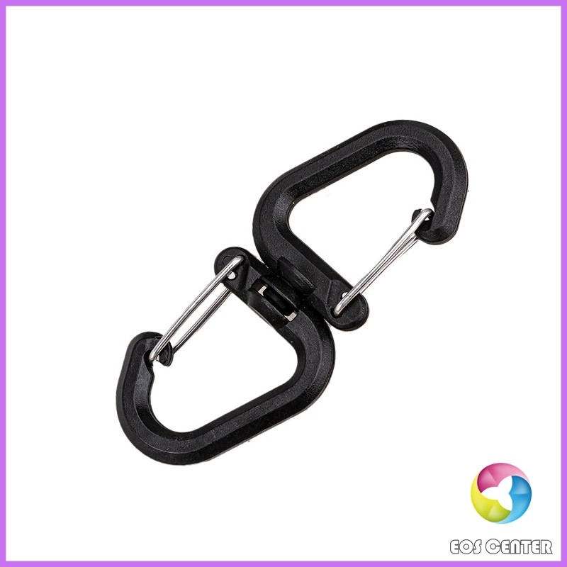 E.C. 1 ชิ้น ตะขอรูปตัว S แบบพลาสติก สามารถหมุนได้ 360 องศา พกพาสะดวก ตะขอเกี่ยวขวดน้ํา ขนาดเล็ก แขวนเป้ Backpack hook - รูปที่ 7
