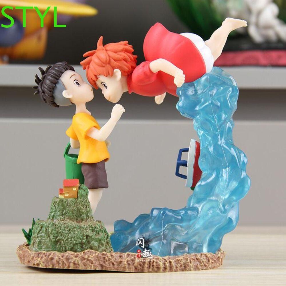 STYL Ponyo บน Cliff รูป, PVC ตุ๊กตาการ์ตูน Sousky Seagal รูป, เด็ก 15 ซม. Kawaii ของเล่น Ponyo อะนิเ
