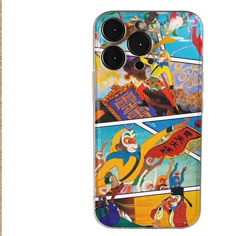 แอนิเมชั่น Qitian Dasheng ใช้กับเคสโทรศัพท์มือถือ iPhone 16PROMAX IPhone14 Creative 13 Anti-drop 12 