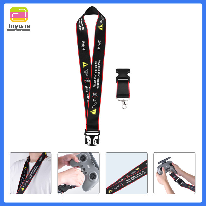 รีโมทคอนโทรลสายคล้องคอผ้า Lanyard คละสีสําหรับ Drone Uav แขวนใช้ juyxunn