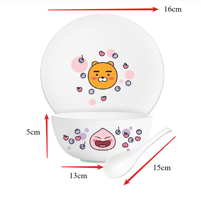 KAKAO FRIENDS GWP Kakao Friend Bowl + Plate Set 1S
