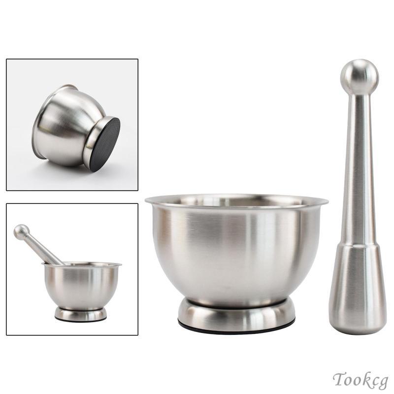 [Tookcg] Mortar And Pestle Set ชุดบดเครื่องเทศ ครัว Muddler คู่มือมัลติฟังก์ชั่น