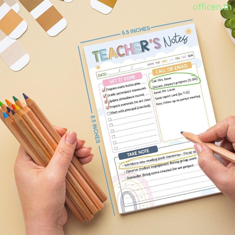 Cen Classroom Organization Tool Themed Notepad Recycled Teacher Planner