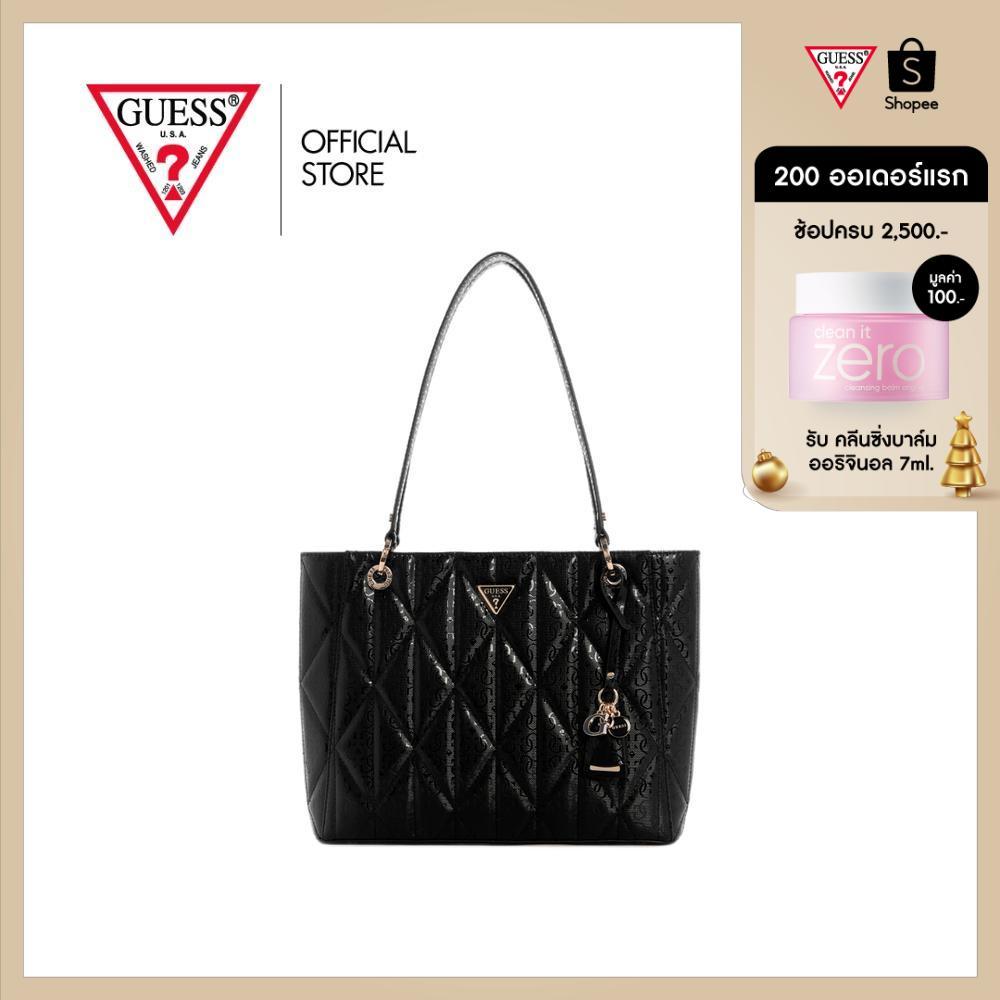 GUESS กระเป๋า รุ่น GG966325 ALDINA NOEL TOTE สีดำ