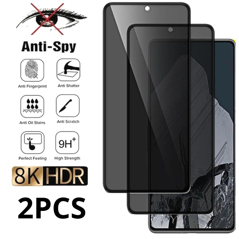 1-2Pcs Anti Spy กระจกนิรภัยสําหรับ vivoT1x vivoT1 vivoT1Pro ความเป็นส่วนตัวขอบสีดําป้องกันหน้าจอสําห