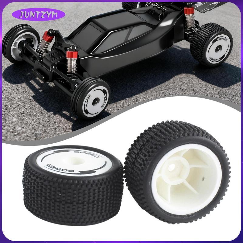 [juntzym] ยางล้อหลัง 2 ชิ้น, อะไหล่รถยนต์ RC, รถ RC Tyres, เปลี่ยนสําหรับ Wltoys 244016, สีดํา