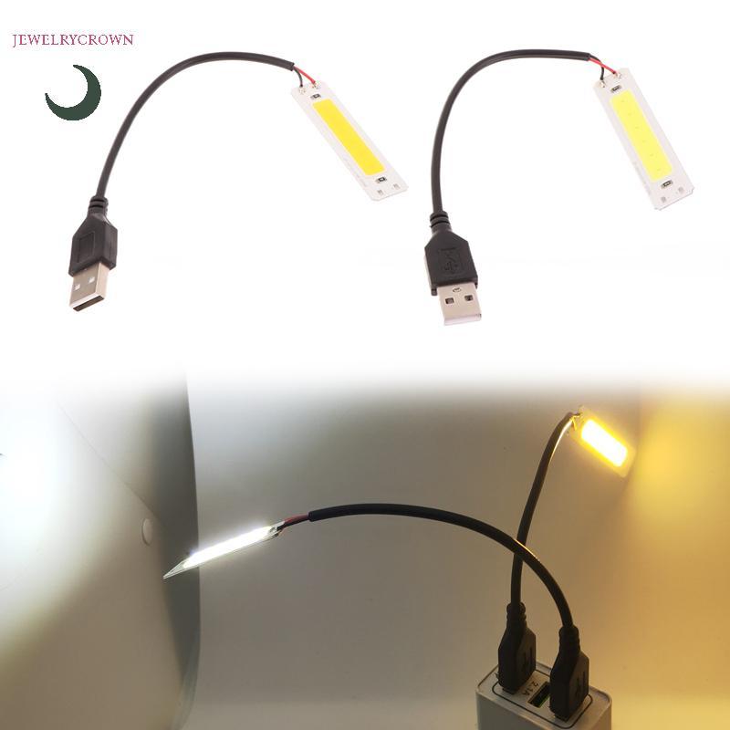 [jewelrycrown] DC 5V USB LED Light Source 2W COB Strip Bar Bulb 60x15mm Warm Cold White 3000K 6500K 