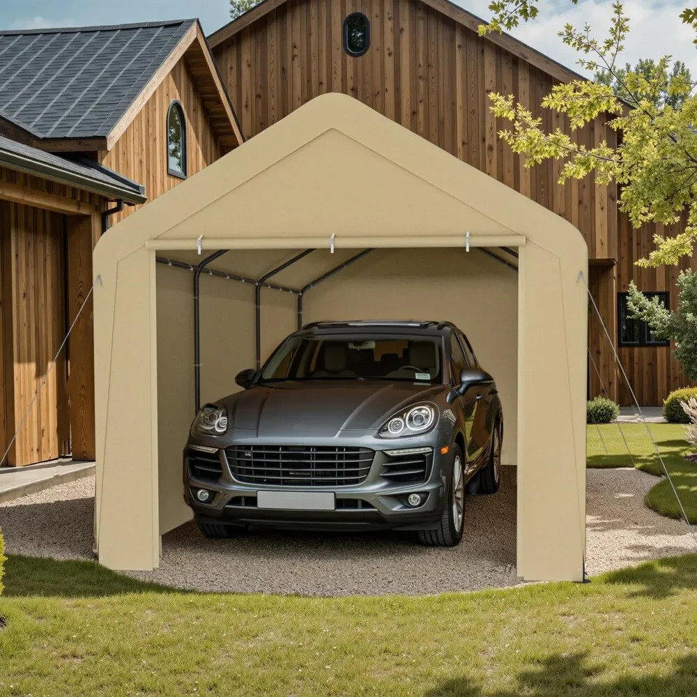 Carport Canopy Heavy Duty 10x20 Ft – เต็นท์ปาร์ตี้และโรงรถแบบพกพาพร้อมผนังด้านข้างแบบถอดได้