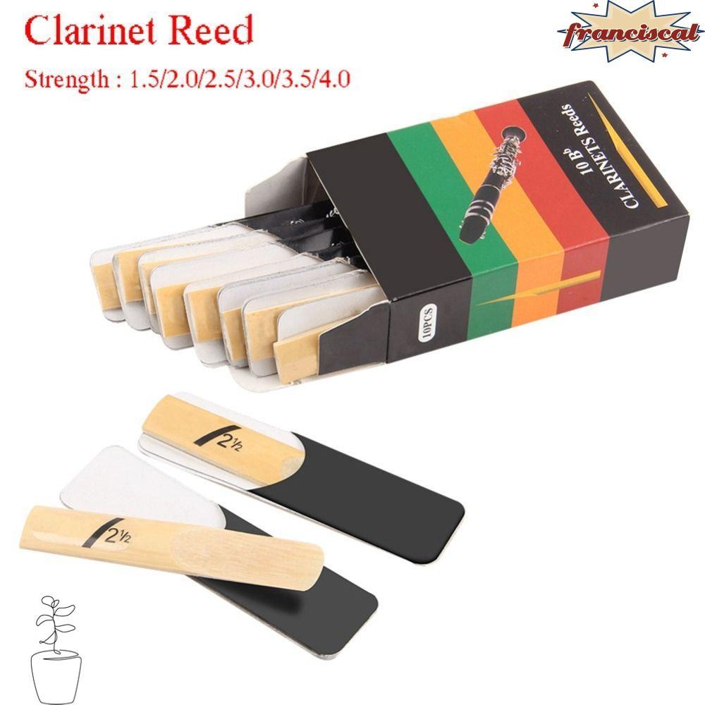 FRANCISCAL แซ็กโซโฟนนกหวีด, 10 ชิ้น 1.5/2.0/2.5/3.0/3.5/4.0 Clarinet Reed, Strength Bb Reed Bb Tone 