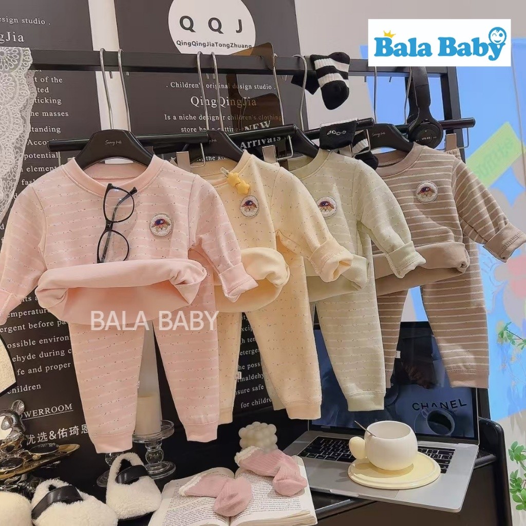 ชุดนอนเด็ก ชุดนอนกันหนาว ผ้าสำลี นุ่มๆอุ่นๆ ใส่ได้ทั้งเด็กผู้ชายและผู้หญิง Size80-120cm CXT55