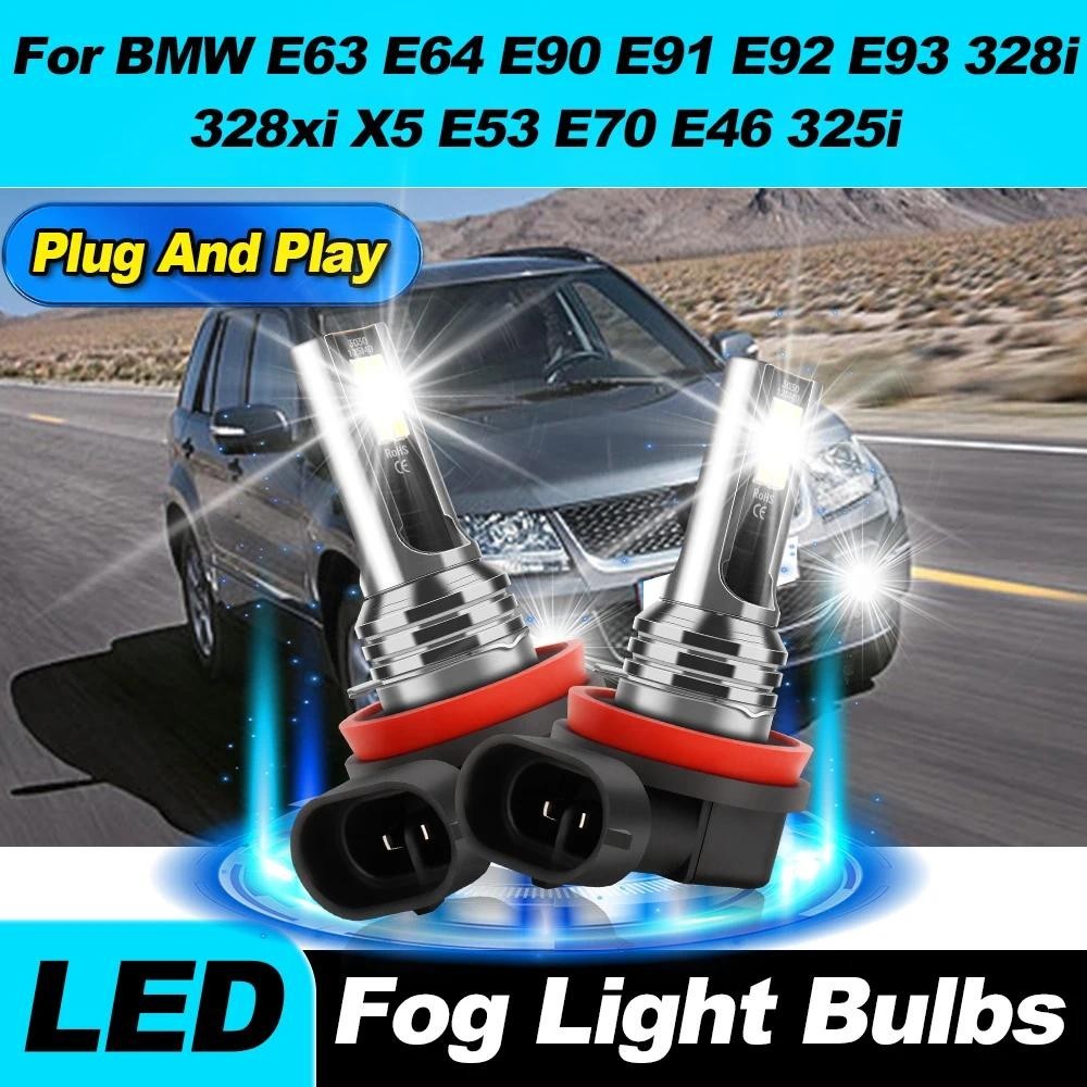 2 ชิ้น 60 วัตต์ LED หมอกโคมไฟ 20000LM H8 H9 H11 รถหมอกไฟ 12 โวลต์สําหรับ BMW E63 E64 E90 E91 E92 E93