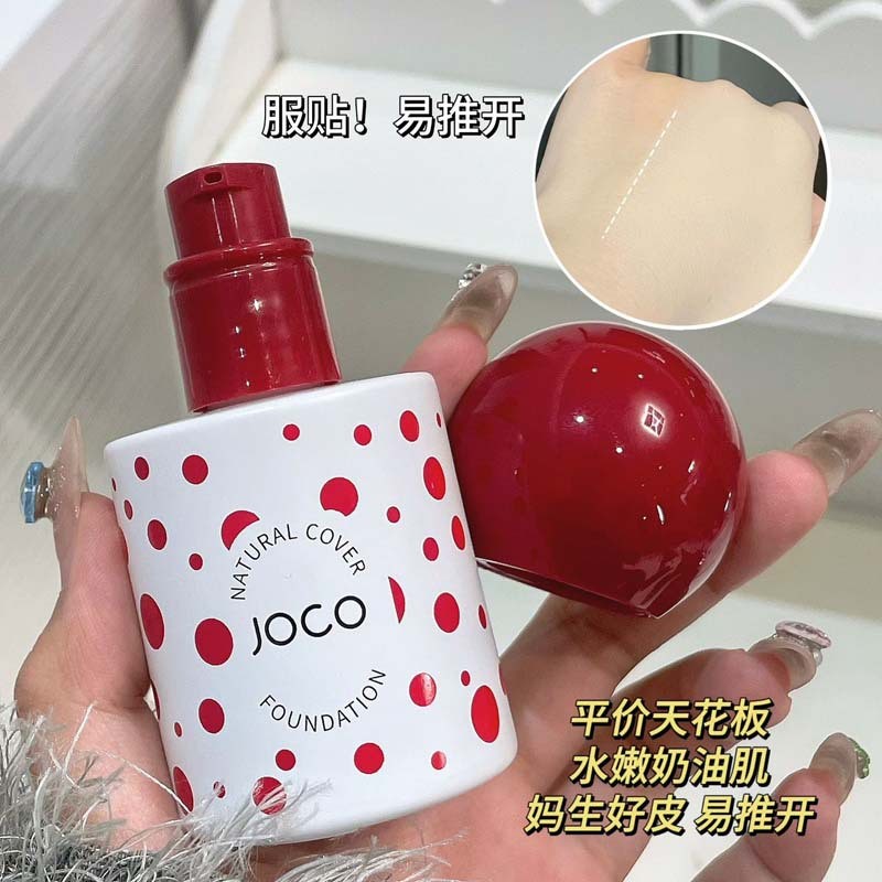 JOCO กํามะหยี่แต่งหน้าหน้าใหม่เส้นด้ายนุ่มรองพื้นชนิดน้ําคอนซีลเลอร์ใสกันน้ํากันเหงื่อไม่ง่ายที่จะถอ