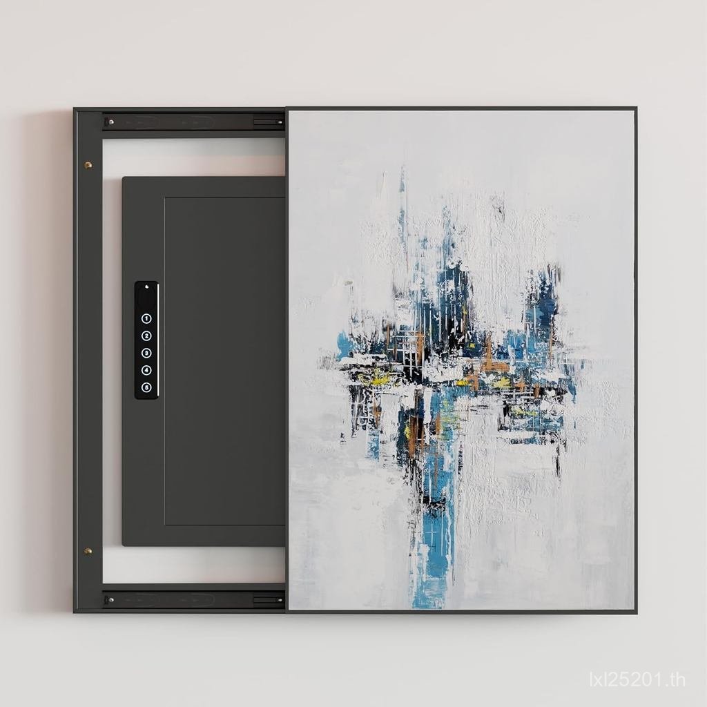 Grimtron 21x30 Wall Safe Cover, Left Or Right Slide Design Pull And Push Picture Frame For Hidden Wa