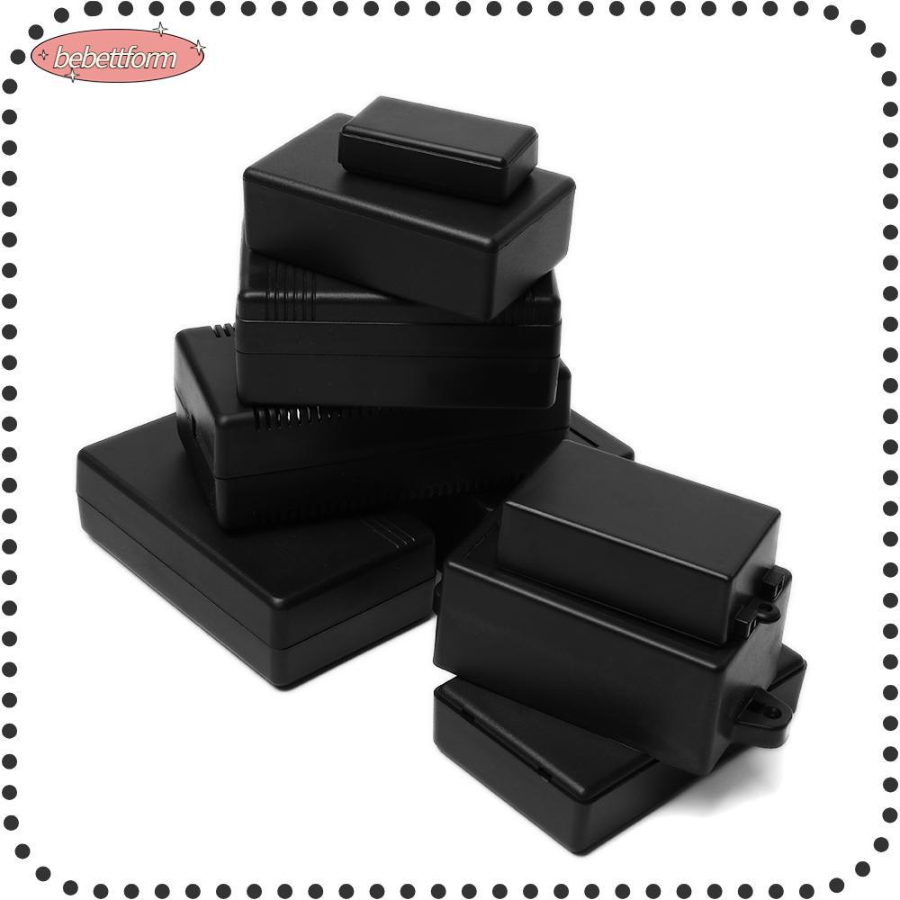 BEBETT กล่องพลาสติกอิเล็กทรอนิกส์ Diy กันน้ํา Abs สีดํา 5 ขนาด 1/2 ชิ้น