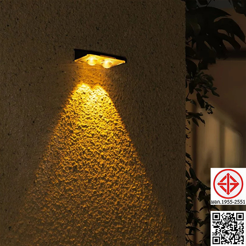 โคมไฟสวนแสงแดด อัตโนมัติเมื่อ กันน้ำ ตกแต่งภายนอก สีขาวอุ่น/สีขาวธรรมชาติ/สีขาวเย็น 3 โหมด