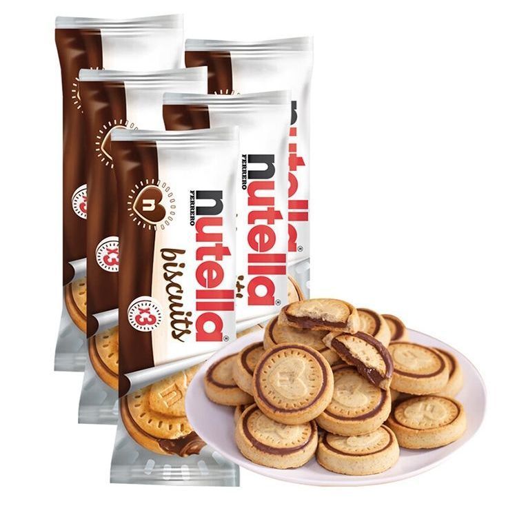 นําเข้า Ferrero nutella Sandwich nutella Hazelnut Snacks Chocolate Love Biscuits20251231