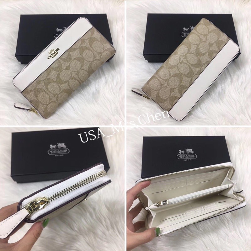 ACCORDION ZIP WALLET F52859 ผู้หญิง คลิปหนีบยาว กระเป๋าสตางค์ กระเป๋าสตางค์ยาว หนังแท้ - รูปที่ 5