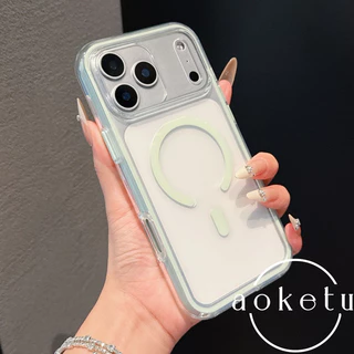 เหมาะสําหรับ ไอโฟน 17 โปรแม็กซ์ เคสโทรศัพท์ถุงลมนิรภัย 2-ใน-1 แม่เหล็กดูด แอปเปิล 17 โปร่งใสรวมทุกอย่าง 16มือโปร ง่าย 15.00 น. ขอบหนา 14/13 ป้องกันการตกฝาครอบนุ