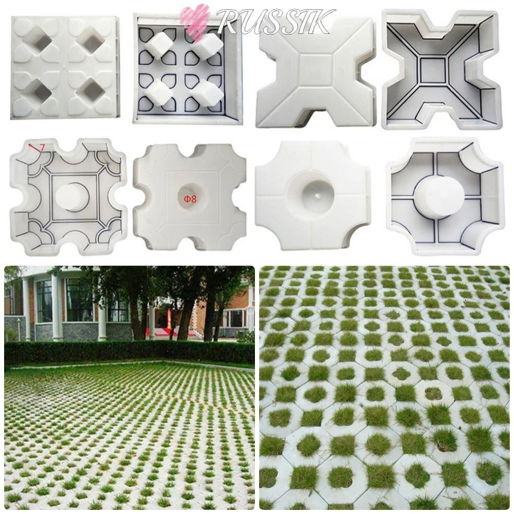 RUSTSIK 1 ชิ้นอิฐอิฐ Mould, Hollow หญ้า 25x6 ซม. Stepping Stone Paver, ทนทาน DIY พลาสติกคอนกรีต Path Maker แม่พิมพ์สําหรับสนามหญ้า Patio Yard Garden