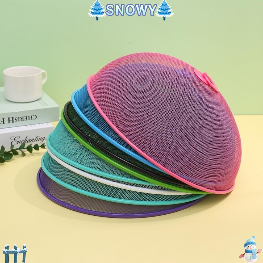SNOWY ฝาครอบอาหาร, ป้องกันการบิน 28 ซม. ตาข่ายกันฝุ่น, เหล็กกลมผลไม้ฝาครอบป้องกันห้องครัว