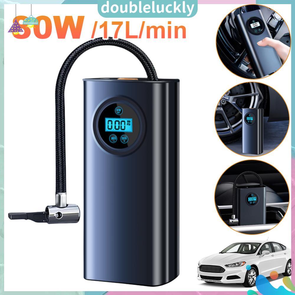 Car Tyre Inflator ชาร์จด้วยเครื่องวัดความดันแบบดิจิตอลยาง Inflator 1500mAh