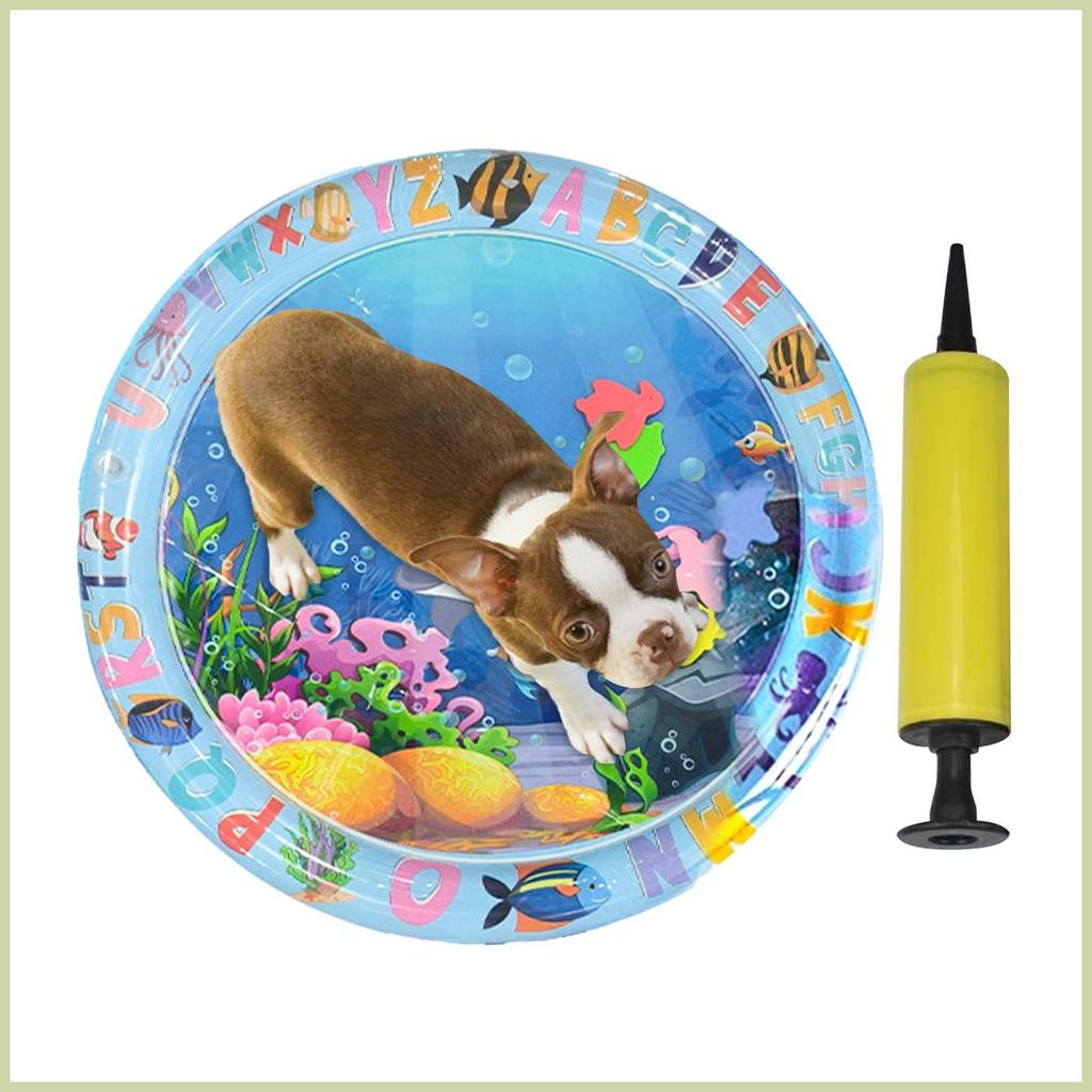 Water Sensory Mat Cat Water-Filled Cat Mat Inflatable Pad Cooling พร้อมปั๊มหนา Leakproof สําหรับสุนั