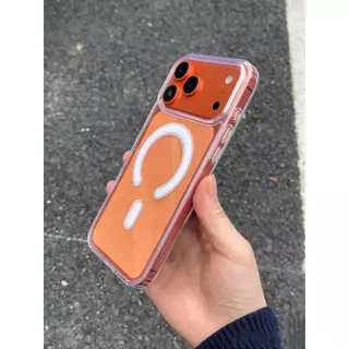 เคสแม่เหล็กใสกันกระแทกสำหรับ iPhone 17/17 Air/17 Pro/17 Pro Max รองรับชาร์จไร้สาย วัสดุ PC แข็งแรง