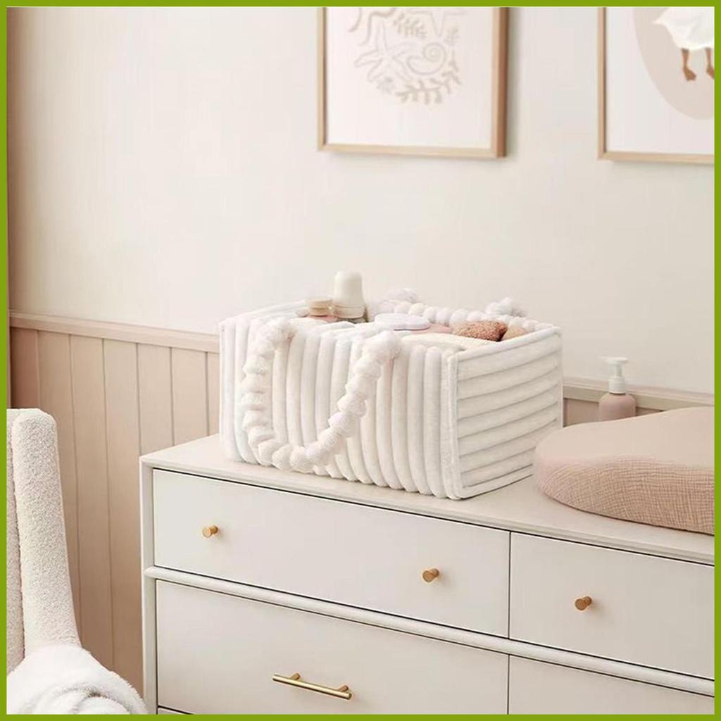 ผ้าอ้อมจัดเก็บ Ergonomic Nursery Storage Bag ขนาดใหญ่ผ้าอ้อม Tote ตะกร้าสําหรับผ้าเช็ดทําความสะอาดโล