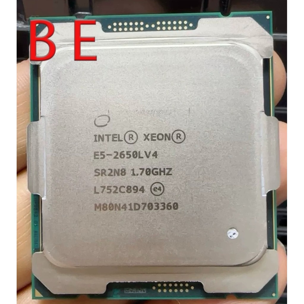 Xeon E5 2650L V4 LGA 2011-3 โปรเซสเซอร์ CPU 35MB 65W 1.7GHz SR2N8 14 Core Pre-owned Server CPU