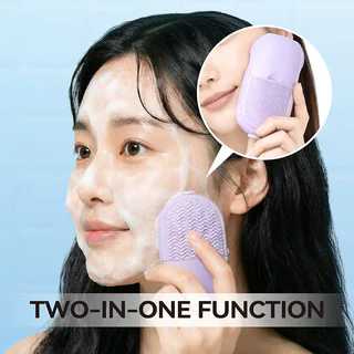 KVY 2 In 1 Facial Ice Cube Roller #Purple ซิลิโคนน้ำแข็งนวดหน้า สีม่วง เควีวาย ช่วยลดบวม กระชับรูขุมขน.