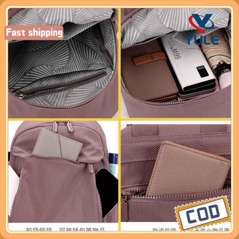 YULE กระเป๋าเป้สะพายหลัง Unisex ทำจากไนลอนกันน้ํา เหมาะสำหรับการเดินทางและทำงาน มีหลายช่องเก็บของ และสามารถใช้ใส่อุปกรณ์อย่าง iPad ราคา ถูกที่สุด ดีลบีเคเค แกลเลอรีภาพที่ 8