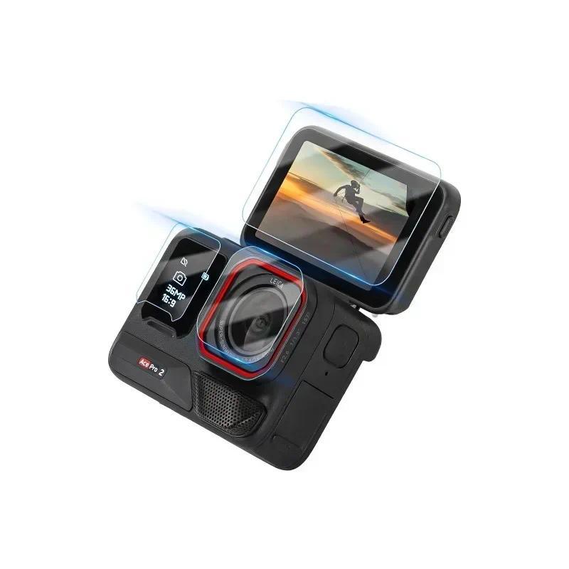 เลนส์ป้องกันฟิล์มสําหรับ Insta360 Ace Pro 2 ป้องกันการระเบิด Anti scan Protector Flim สําหรับ Insta3