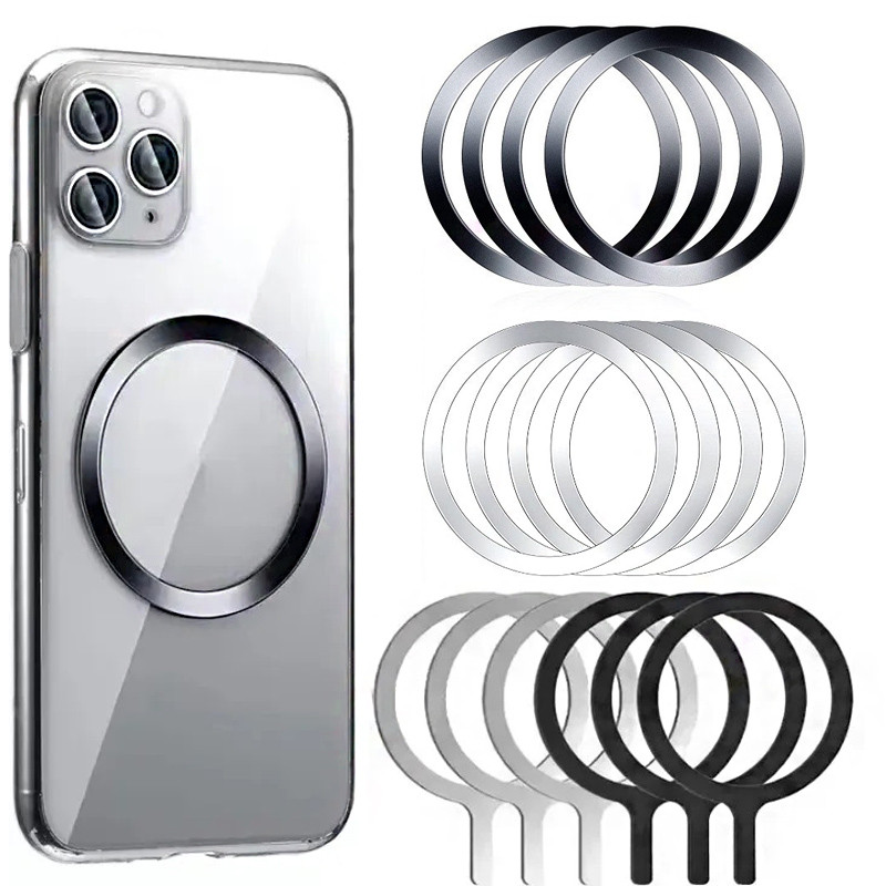 1/3 ชิ้น Universal Ultra-Thin Magnetic Wireless Charger Ring / Self กาวชาร์จไร้สายแผ่นเหล็ก