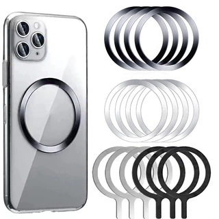 1/3 ชิ้น Universal Ultra-Thin Magnetic Wireless Charger Ring / Self กาวชาร์จไร้สายแผ่นเหล็ก