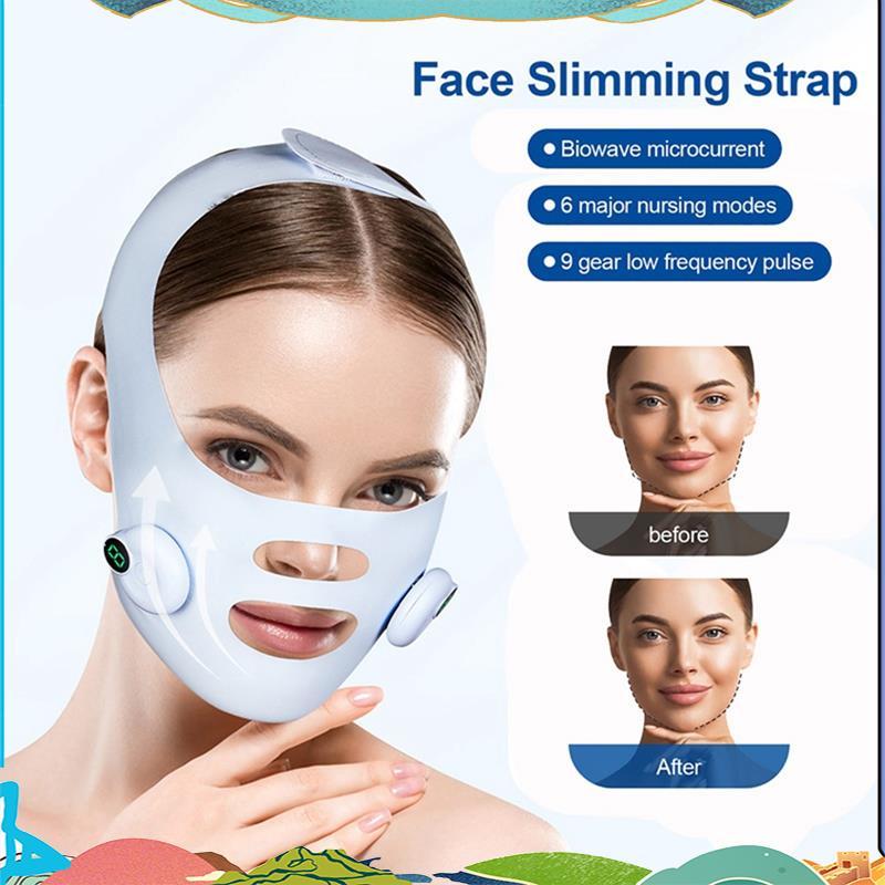 EMS Pulse V-Face Massager Double Chin Removal V Line Lift Belt ยกกระชับ และคอนทัวร์