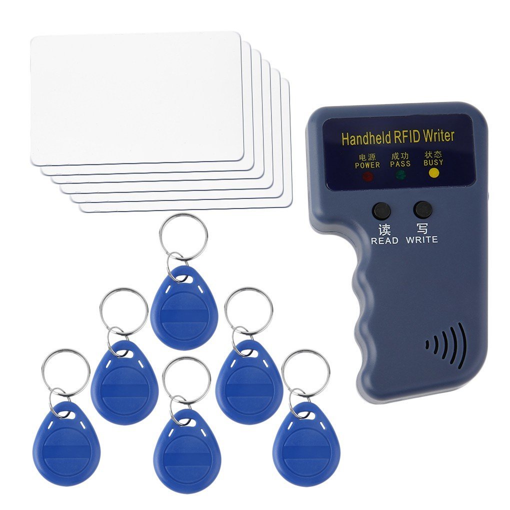 RFID Copier, Portable RFID Reader,New Handheld RFID ID Card Copier/ Reader/Writer 6 Writable Tags/6 