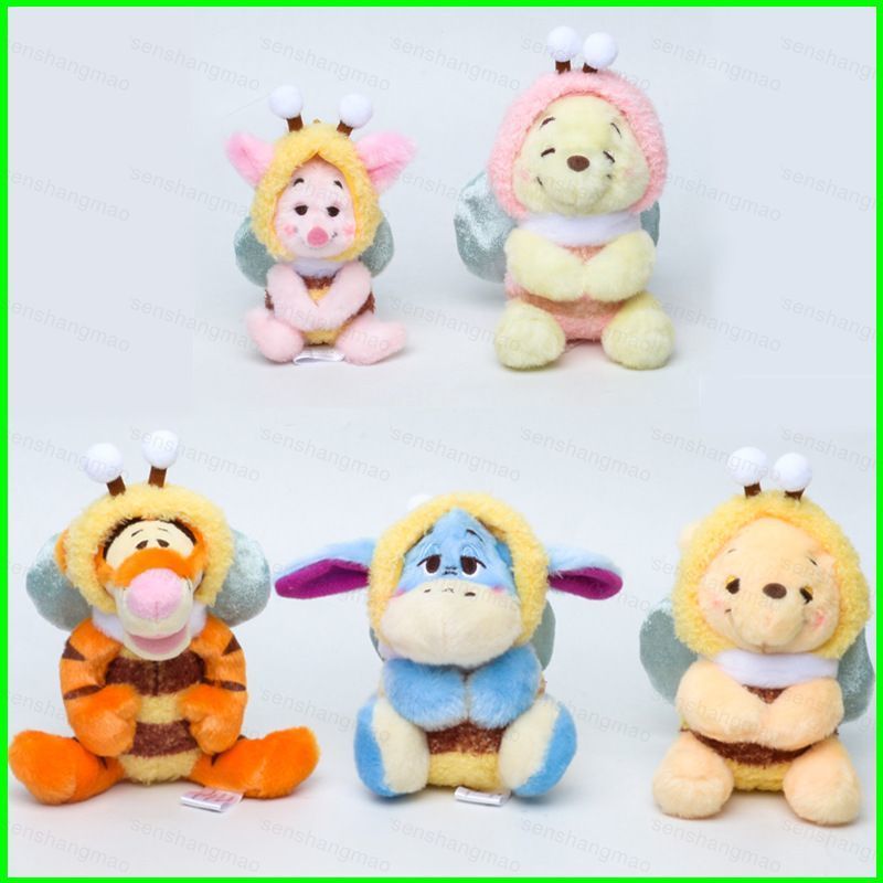 PS1 Winnie The Pooh คอสเพลย์ Bee ตุ๊กตาตุ๊กตาของขวัญสําหรับสาวกระเป๋าจี้ Tiger Piglet Eeyore ตุ๊กตาข