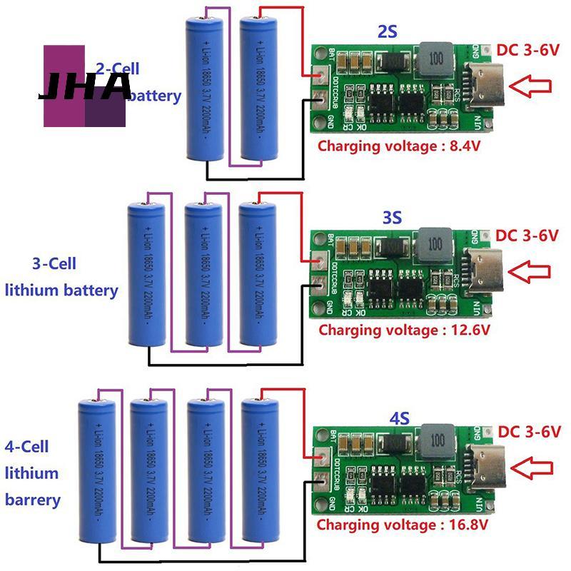 [JHA] 2S 3S 4S 1-4A Booster Module โมดูลชาร์จแบตเตอรี่ลิเธียมโพลิเมอร์ Step-Up Boost LiPo Polymer Li-Ion Charger ใหม่