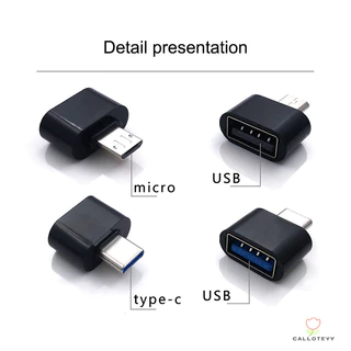 อะแดปเตอร์อ่านการ์ด USB สำหรับโทรศัพท์มือถือ OTG อะแดปเตอร์ USB2.0 เป็น Micro USB Type-C สำหรับ Android -CY