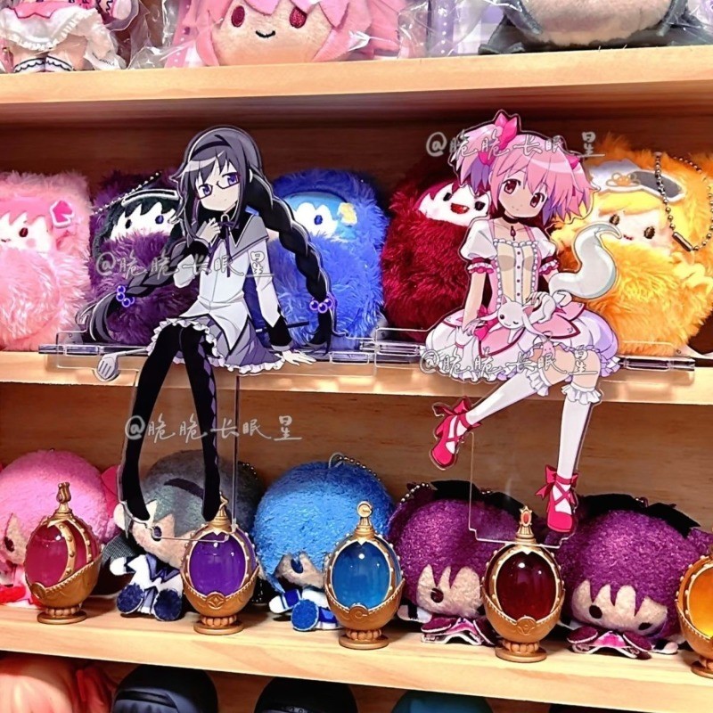 Pulella Magi Madoka Magica อะนิเมะของเล่นตัวเลขอะคริลิคตัวอักษรเครื่องประดับสําหรับโต๊ะเพื่อนของขวัญวันเกิดประณีตอะนิเมะของเล่น